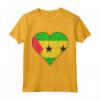 São Tomé e Principe Sao Tomean Flag Cuore Maglietta - Ideale regalo personalizzato per chi ha radici da Sao Tome e Principe