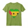 São Tomé e Principe Sao Tomean Flag Cuore Maglietta - Ideale regalo personalizzato per chi ha radici da Sao Tome e Principe