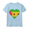 São Tomé e Principe Sao Tomean Flag Cuore Maglietta - Ideale regalo personalizzato per chi ha radici da Sao Tome e Principe