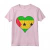 São Tomé e Principe Sao Tomean Flag Cuore Maglietta - Ideale regalo personalizzato per chi ha radici da Sao Tome e Principe