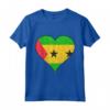 São Tomé e Principe Sao Tomean Flag Cuore Maglietta - Ideale regalo personalizzato per chi ha radici da Sao Tome e Principe