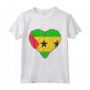 São Tomé e Principe Sao Tomean Flag Cuore Maglietta - Ideale regalo personalizzato per chi ha radici da Sao Tome e Principe