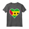 Sao Tomé e Principe Bandiera Cuore - Maglietta con Battito Cardiaco per Mostrare Amore e Sostegno alla Patria - Ideale per il Giorno dell'Indipendenza e Viaggi