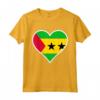 Sao Tomé e Principe Bandiera Cuore - Maglietta con Battito Cardiaco per Mostrare Amore e Sostegno alla Patria - Ideale per il Giorno dell'Indipendenza e Viaggi