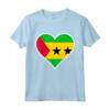 Sao Tomé e Principe Bandiera Cuore - Maglietta con Battito Cardiaco per Mostrare Amore e Sostegno alla Patria - Ideale per il Giorno dell'Indipendenza e Viaggi