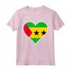Sao Tomé e Principe Bandiera Cuore - Maglietta con Battito Cardiaco per Mostrare Amore e Sostegno alla Patria - Ideale per il Giorno dell'Indipendenza e Viaggi