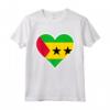 Sao Tomé e Principe Bandiera Cuore - Maglietta con Battito Cardiaco per Mostrare Amore e Sostegno alla Patria - Ideale per il Giorno dell'Indipendenza e Viaggi