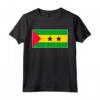 São Tomé e Príncipe T-shirt Bandiera - Regalo Souvenir Maglietta per l'Orgoglio Nazionale e il Calcio