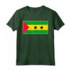 São Tomé e Príncipe T-shirt Bandiera - Regalo Souvenir Maglietta per l'Orgoglio Nazionale e il Calcio