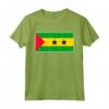 São Tomé e Príncipe T-shirt Bandiera - Regalo Souvenir Maglietta per l'Orgoglio Nazionale e il Calcio