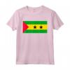 São Tomé e Príncipe T-shirt Bandiera - Regalo Souvenir Maglietta per l'Orgoglio Nazionale e il Calcio