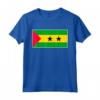 São Tomé e Príncipe T-shirt Bandiera - Regalo Souvenir Maglietta per l'Orgoglio Nazionale e il Calcio