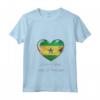 Donna I Love Heart of Oak São Tomé e Príncipe Bandiera - Nazionale Maglietta con Collo a V - Cuore di Quercia - Ideale per Feste e Eventi Culturali