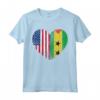 Duello Cuore Design Sao Tome e Principe - Maglietta Calcio Bandiera Nazionale - Orgoglio Nazionale e Stato