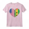 Duello Cuore Design Sao Tome e Principe - Maglietta Calcio Bandiera Nazionale - Orgoglio Nazionale e Stato