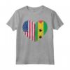 Duello Cuore Design Sao Tome e Principe - Maglietta Calcio Bandiera Nazionale - Orgoglio Nazionale e Stato