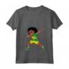 Donna Dabbing Girl Sao Tome e Principe Flag Kids Dance Dance Maglietta con Collo a V - Cool Graphic Tee for Men, Women, and Kids who Love Sao Tome and Principe