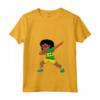 Donna Dabbing Girl Sao Tome e Principe Flag Kids Dance Dance Maglietta con Collo a V - Cool Graphic Tee for Men, Women, and Kids who Love Sao Tome and Principe