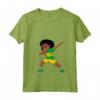 Donna Dabbing Girl Sao Tome e Principe Flag Kids Dance Dance Maglietta con Collo a V - Cool Graphic Tee for Men, Women, and Kids who Love Sao Tome and Principe