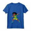 Donna Dabbing Girl Sao Tome e Principe Flag Kids Dance Dance Maglietta con Collo a V - Cool Graphic Tee for Men, Women, and Kids who Love Sao Tome and Principe