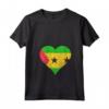 Donna Sao Tome e Principe Sao Tomean Flag Cuore Maglietta con Collo a V - Regalo Personalizzato per Radici Da Sao Tome E Principe