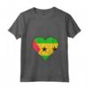 Donna Sao Tome e Principe Sao Tomean Flag Cuore Maglietta con Collo a V - Regalo Personalizzato per Radici Da Sao Tome E Principe