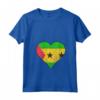 Donna Sao Tome e Principe Sao Tomean Flag Cuore Maglietta con Collo a V - Regalo Personalizzato per Radici Da Sao Tome E Principe