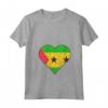 Donna Sao Tome e Principe Sao Tomean Flag Cuore Maglietta con Collo a V - Regalo Personalizzato per Radici Da Sao Tome E Principe