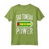 Bandiera Sao Tomé & Principe | Sao Tomean Power Battery Maglietta - Ideale per Allenamento e Sport - Regalo Unico per Mostrare l'Amore per la Madrepatria