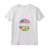 Donna Duel Flag Design Sao Tome e Principe - Maglietta National Pride con Collo a V - Ideale per Mostrare l'Orgoglio Nazionale