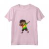 Sao Tomé e Principe Dab Maglietta con Collo a V - Africa Design Leggera - Ideale per Mostrare l'Orgoglio Culturale