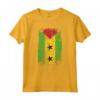 HapTiger - Bandiera Paese São Tomé Maglietta Souvenir - Design Grunge Leggero