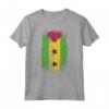 HapTiger - Bandiera Paese São Tomé Maglietta Souvenir - Design Grunge Leggero