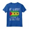 Souvenir della Bandiera di São Tomé e Príncipe - Se Perso Mandami a São - Maglietta Grunge con Citazione