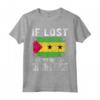 Souvenir della Bandiera di São Tomé e Príncipe - Se Perso Mandami a São - Maglietta Grunge con Citazione