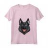 Donna Schipperke Cartoon Artwork Maglietta con Collo a V - Ideale per Amanti dei Cani Schipperke