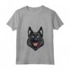 Donna Schipperke Cartoon Artwork Maglietta con Collo a V - Ideale per Amanti dei Cani Schipperke