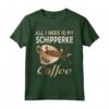 Schipperke - Maglietta da Donna con Design Vintage e Citazione Divertente - Ideale per Amanti del Caffè e Cani Schipperke