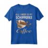 Schipperke - Maglietta da Donna con Design Vintage e Citazione Divertente - Ideale per Amanti del Caffè e Cani Schipperke