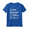 Eat Sleep - Ripetizione Intaglio in Legno Maglietta per Falegnami - Regalo Divertente per Lavoratori del Legno - Ideale per Natale e Compleanno