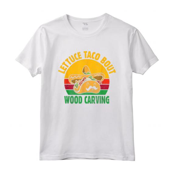 Scultura in Legno Gioco di Parole Citazione Taco Lover - Maglietta Specialista in Lavorazione del Legno per Intagliatori - Whittling è il Mio Cardio