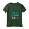 I Came I Saw I Built It - Maglietta Falegnameria con Collo a V - Ideale per Tornitori e Boscaioli