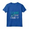 I Came I Saw I Built It - Maglietta Falegnameria con Collo a V - Ideale per Tornitori e Boscaioli