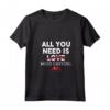 Donna All You Need Is - Maglietta con Collo a V per San Valentino - Regalo Scultura in Legno per Celebrare l'Amore