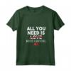 Donna All You Need Is - Maglietta con Collo a V per San Valentino - Regalo Scultura in Legno per Celebrare l'Amore