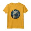 Selkirk Rex Gatto in Notte Stellata - Maglietta Dipinta a Mano per Uomini, Donne e Bambini - Regalo Perfetto per Natale, Ringraziamento, San Valentino o Compleanni