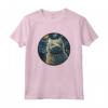 Selkirk Rex Gatto in Notte Stellata - Maglietta Dipinta a Mano per Uomini, Donne e Bambini - Regalo Perfetto per Natale, Ringraziamento, San Valentino o Compleanni