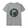 Selkirk Rex Gatto in Notte Stellata - Maglietta Dipinta a Mano per Uomini, Donne e Bambini - Regalo Perfetto per Natale, Ringraziamento, San Valentino o Compleanni