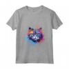 Donna Splash Art Selkirk Rex - Faccia di Gatto Colorata Maglietta con Collo a V - Celebra la Bellezza Felina - Ideale per Amanti dei Gatti