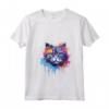 Donna Splash Art Selkirk Rex - Faccia di Gatto Colorata Maglietta con Collo a V - Celebra la Bellezza Felina - Ideale per Amanti dei Gatti